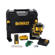 Линеен лазерен нивелир DEWALT DCLE34035D1-QW, 3 лазерни линии, точност 3mm/10m, 80м, автоматично