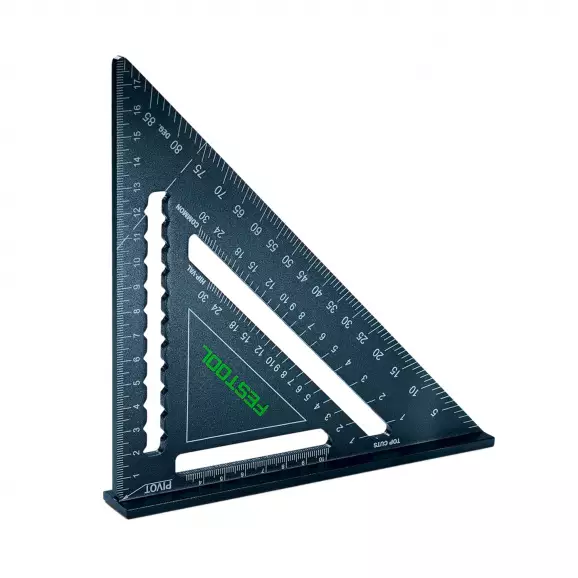 Мултифункционален прав ъгъл FESTOOL ZMW-FT1 Speed Square 180мм, за измерване на ъгли, алуминий