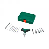 Отвертка с накрайници BOSCH 22части, PH, PZ, TX, двукомпонентна дръжка