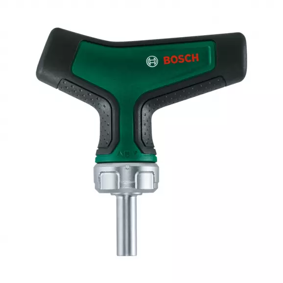 Отвертка за накрайници Т-образна BOSCH, с тресчотка, стомана, двукомпонентна дръжка