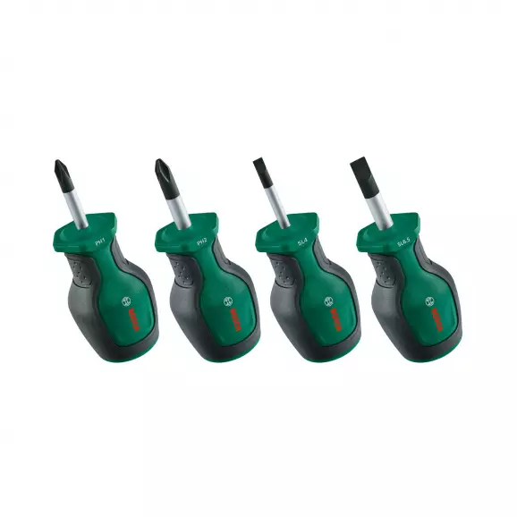Отвертки комплект BOSCH 4части, PH, SB, двукомпонентна дръжка