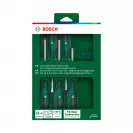 Отвертки комплект BOSCH 6части, PH, SB, TX, двукомпонентна дръжка - small, 281228