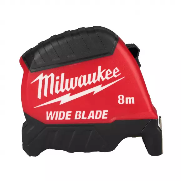 Ролетка пластмасов корпус MILWAUKEE Wide Blade Gen 2 8м x 35мм, гумирана