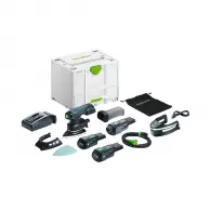 Шлайф вибрационен акумулаторен FESTOOL DTSC 400 3,0 I-Set, 18V, 3.0Ah, Li-Ion, 6000-10000об/мин, 100х150мм