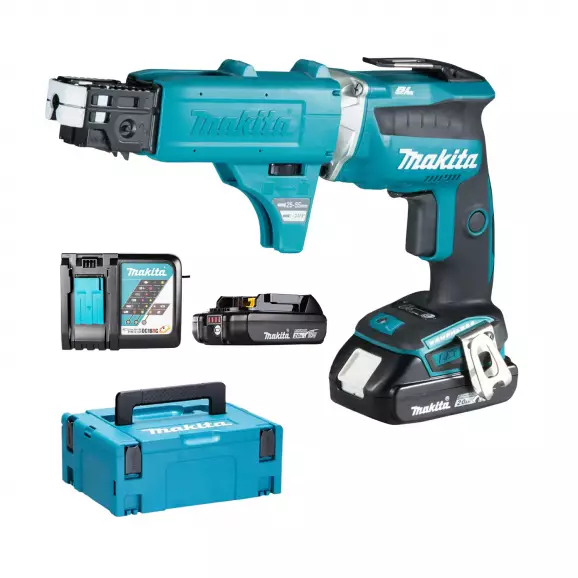 Акумулаторен винтоверт MAKITA DFS452AJX2, 18V, 2.0Ah, Li-Ion, 1/4