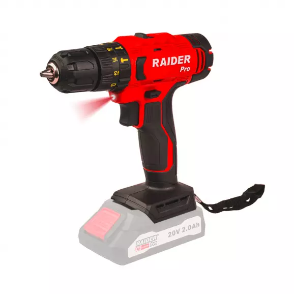 Акумулаторен ударен винтоверт RAIDER RDP-PCD20 Solo, 20V, 1.5-8.0Ah, Li-Ion, 44Nm, безчетков