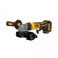 Акумулаторен ъглошлайф DEWALT DCG404N-XJ, 18V, 1.5-6.0Ah, Li-Ion, ф125мм, безчетков
