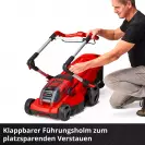 Акумулаторна косачка EINHELL GE-CM 36/37 Li-Solo, 18+18V, 2.5-8.0Ah, Li-Ion, 370мм, безчетков мотор - small, 276560