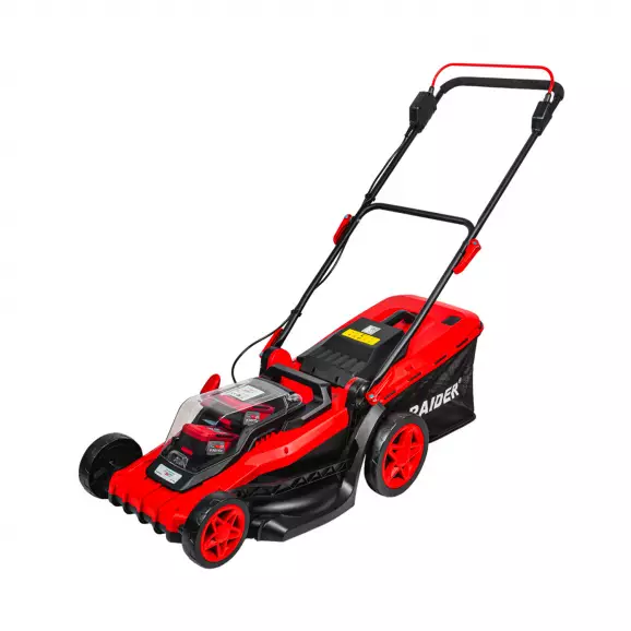 Акумулаторна косачка RAIDER RDP-HBLM20 Solo, 20+20V, 1.5-8.0Ah, Li-Ion, 420мм, безчетков