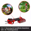 Акумулаторна ножица за рязане на клони EINHELL GP-LS 18/28 Li T BL-Solo, 18V, 2.0-8.0Ah, Li-Ion, 14-28мм - small, 276626