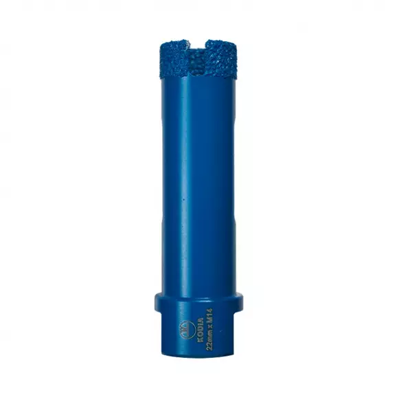 Боркорона с прахообразен диамант KODIA VACUUM BRAZED 22x70мм, захват M14, за мрамор, керамика и порцелан, за сухо и мокро пробиване
