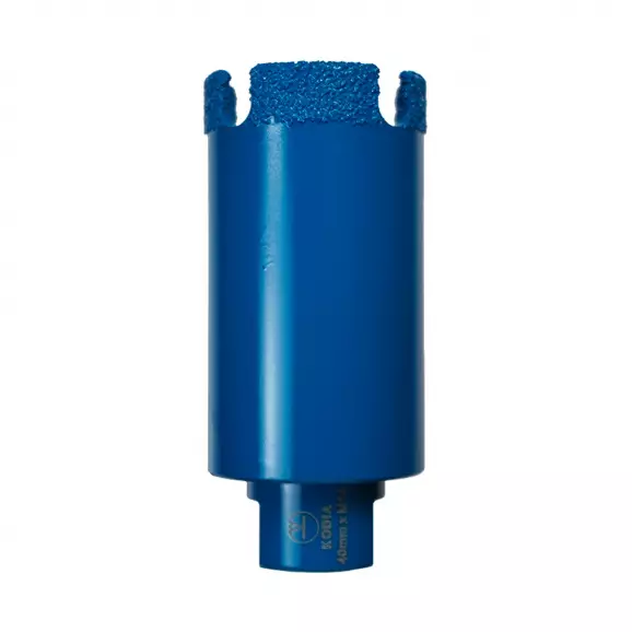 Боркорона с прахообразен диамант KODIA VACUUM BRAZED 40x70мм, захват M14, за мрамор, керамика и порцелан, за сухо и мокро пробиване