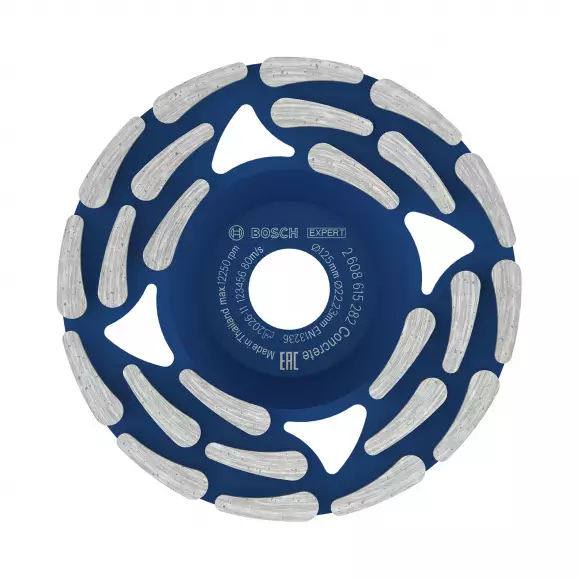 Диск диамантен BOSCH Expert Concrete 125x5.0x22.23мм, за бетон, за шлайфане