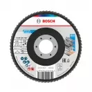 Диск ламелен BOSCH X431 115x22.23 P120, за шлайфане на метал и стомана, прав - small