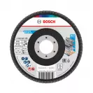 Диск ламелен BOSCH X431 115x22.23 P120, за шлайфане на метал и стомана, конусовиден - small