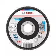 Диск ламелен BOSCH X431 115x22.23 P120, за шлайфане на метал и стомана, конусовиден