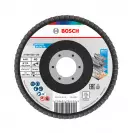 Диск ламелен BOSCH X431 115x22.23 P40, за шлайфане на метал и стомана, прав - small