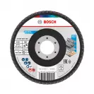Диск ламелен BOSCH X431 115x22.23 P40, за шлайфане на метал и стомана, конусовиден - small