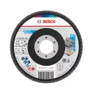 Диск ламелен BOSCH X431 115x22.23 P60, за шлайфане на метал и стомана, конусовиден - small