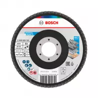 Диск ламелен BOSCH X431 115x22.23 P60, за шлайфане на метал и стомана, конусовиден
