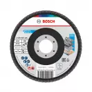 Диск ламелен BOSCH X431 115x22.23 P80, за шлайфане на метал и стомана, конусовиден - small