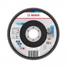 Диск ламелен BOSCH X431 125x22.23 P120, за шлайфане на метал и стомана, конусовиден - small