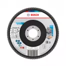 Диск ламелен BOSCH X431 125x22.23 P60, за шлайфане на метал и стомана, конусовиден - small