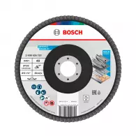 Диск ламелен BOSCH X431 150x22.23 P40, за шлайфане на метал и стомана, конусовиден