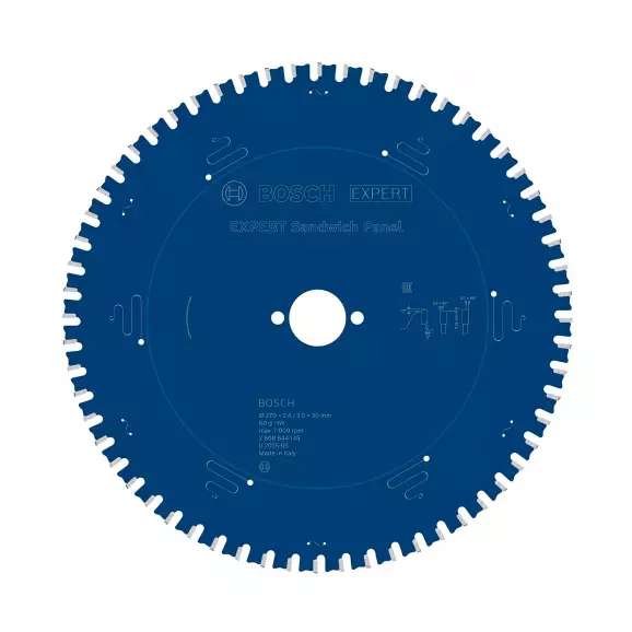 Диск с твърдосплавни пластини BOSCH Expert 270/2.4/30 Z=60, за сандвич панели