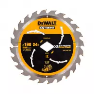 Диск с твърдосплавни пластини DEWALT 190/1.55 Z=24, за дървесина, шперплат, MDF и ПДЧ