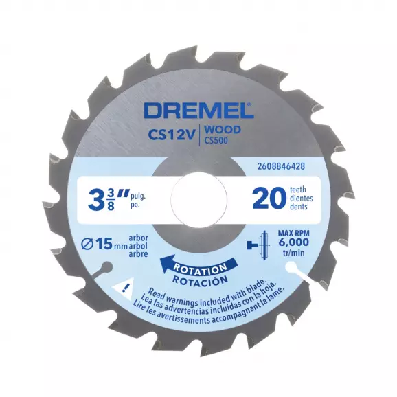 Диск с твърдосплавни пластини DREMEL 85/1.0/15 Z=20, дърво, ламиниран паркет