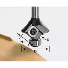Фрезер със сменяеми пластини FESTOOL R=2мм I=12мм L=55мм S=8мм Z=2, 45°, HW - small, 281688