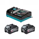 Комплект батерии и зарядно устройство MAKITA XGT BL4040F + DC40RA, 40V, 4.0Ah, Li-Ion - small