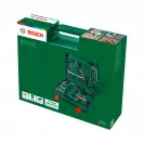 Комплект инструменти BOSCH Advanced 63части, накрайници, отвертка, клещи, чук, нивелир, ролетка, в куфар - small, 281750