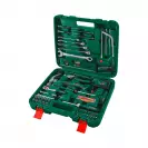 Комплект инструменти BOSCH Advanced 63части, накрайници, отвертка, клещи, чук, нивелир, ролетка, в куфар - small, 281758