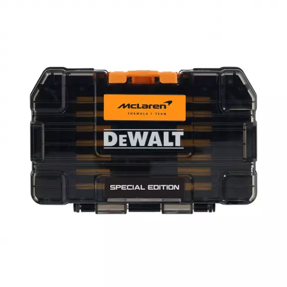 Комплект накрайници DEWALT McLaren F1 29 части, PH, PZ, TX, с магнитен държач