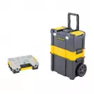 Куфар за инструменти на колела + органайзер STANLEY Essential, полипропилен, черен - small