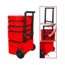Куфар за инструменти на колела RAIDER 556x1120x424мм, пластмаса, червен - small, 279675