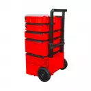 Куфар за инструменти на колела RAIDER 556x1120x424мм, пластмаса, червен - small, 279679