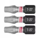 Накрайник MILWAUKEE Shockwave Impact Duty TORX 27x25мм 3броя, C6.3, 1/4