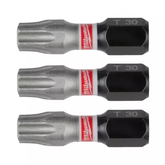 Накрайник MILWAUKEE Shockwave Impact Duty TORX 30x25мм 3броя, C6.3, 1/4