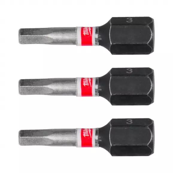 Накрайник шестограм MILWAUKEE Shockwave Impact Duty 3.0x25мм 3бр., C6.3