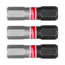 Накрайник шестограм MILWAUKEE Shockwave Impact Duty 6.0x25мм 3бр., C6.3 - small