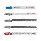 Нож за прободен трион комплект BOSCH Multi Material 5бр, за дърво, пластмаса и метал, Т-захват - small