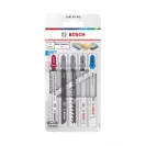 Нож за прободен трион комплект BOSCH Multi Material 5бр, за дърво, пластмаса и метал, Т-захват - small, 281868