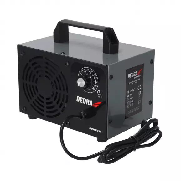Озонов пречиствател на въздух DEDRA DED6631, 120W, 60 000 mg/h (60g/h), за помещения 200м2