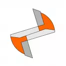 Прав фрезер CMT D=8мм I=31.7мм L=75мм S=12мм Z=2, HW, RH - small, 279095