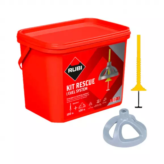 Система за нивелация на плочки RUBI Rescue 1.5мм, 100 изравнителя и 100 капачки