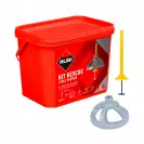 Система за нивелация на плочки RUBI Rescue 1.5мм, 100 изравнителя и 100 капачки - small
