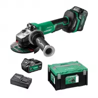 Акумулаторен ъглошлайф HITACHI/HIKOKI G1813DVE-WQZ, 18V, 5.0Ah, Li-Ion, ф125мм, безчетков